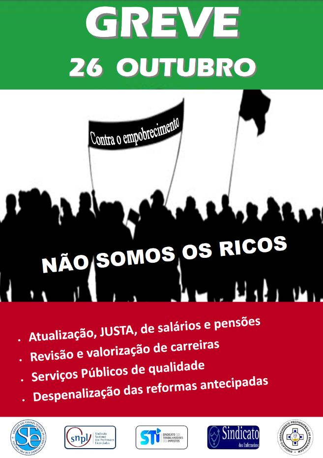 cartaz greve 26 10 2018