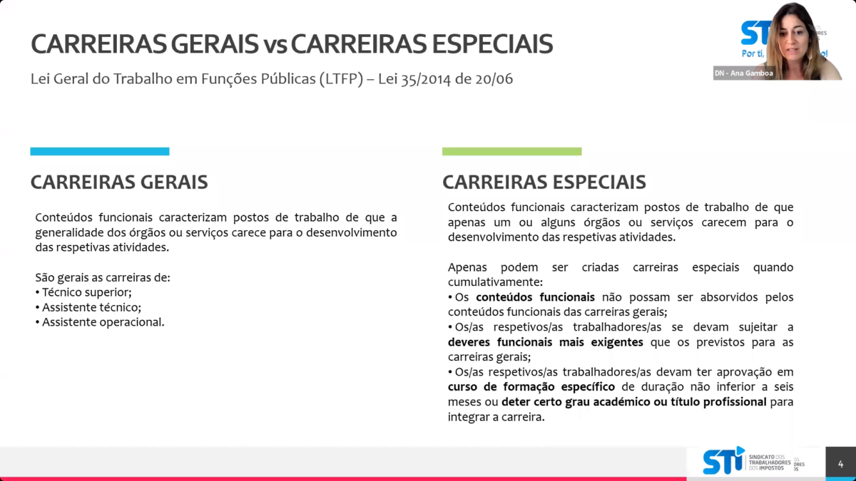 carreiras gerais
